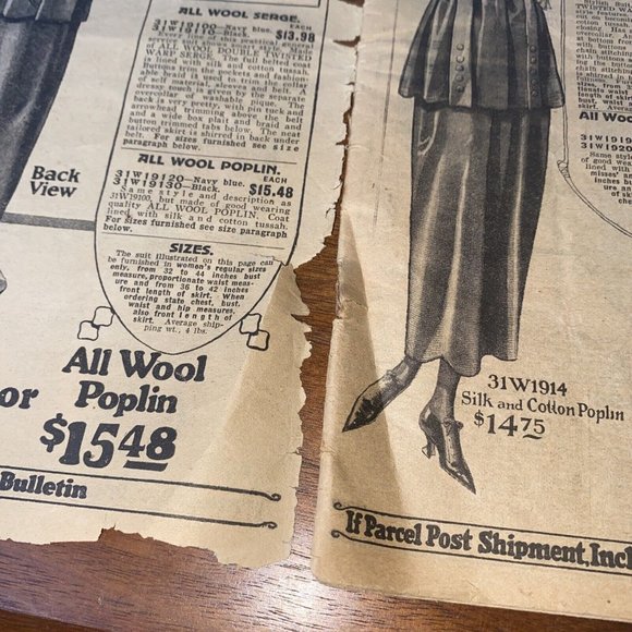 Vintage Sears Roebuck CO 1919 CatalogThe Bargin Counter Bulletin Advertisement - Picture 4 of 7